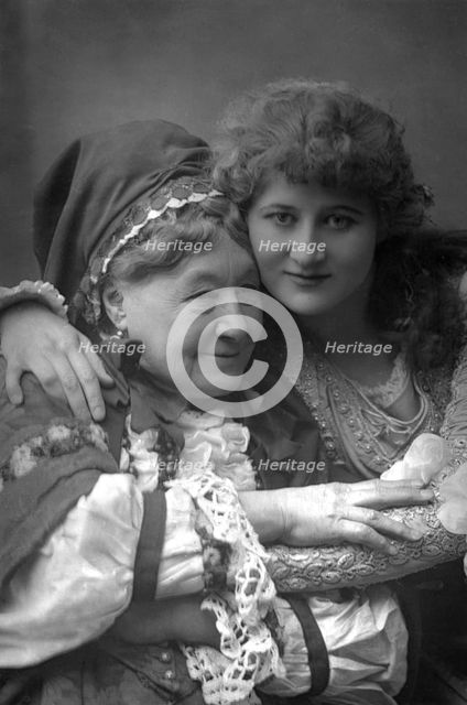 Mary Anderson (1859-1940), American stage actress, and Mrs Stirling, 1890.Artist: W&D Downey