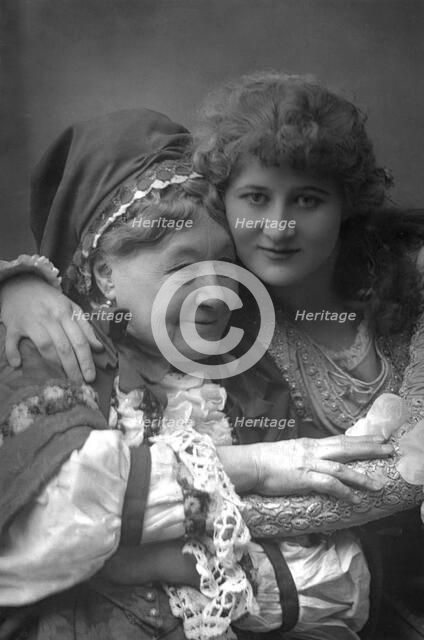 Mary Anderson (1859-1940), American stage actress, and Mrs Stirling, 1890.Artist: W&D Downey