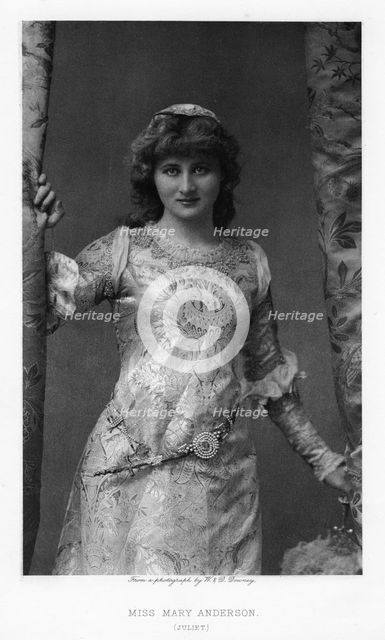 Mary Anderson, American actress, c1895. Artist: W&D Downey