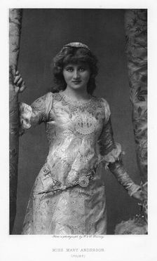 Mary Anderson, American actress, c1895. Artist: W&D Downey