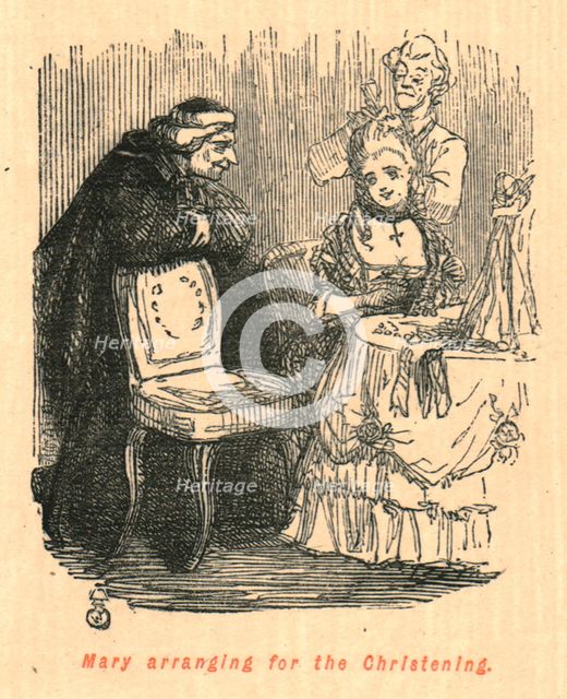 'Mary arranging for the Christening', 1897.  Creator: John Leech.