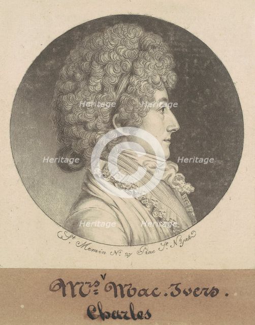 Mary Bache McEvers, 1798. Creator: Charles Balthazar Julien Févret de Saint-Mémin.