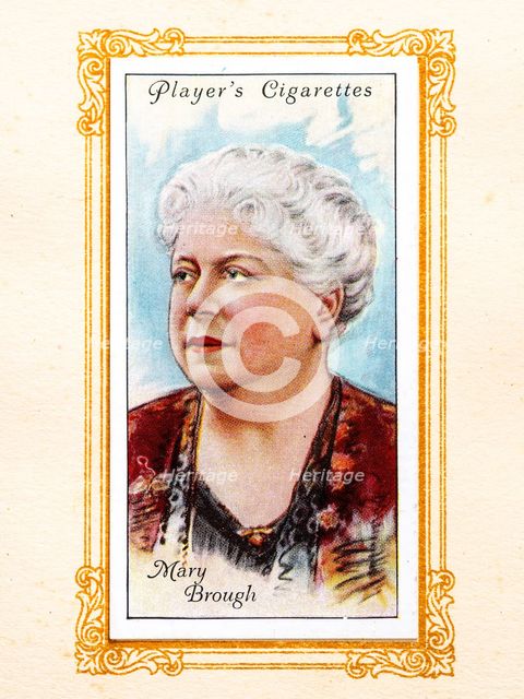 Mary Brough Collectables Picture of movie stars that came with the Players cigarette packet, 1934.  Creator: Unknown.