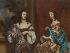 Mary Capel (1630-1715), Later Duchess of Beaufort, and Her Sister Elizabeth (1633-1678)... Creator: Peter Lely