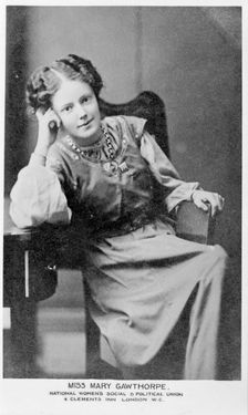 Mary Eleanor Gawthorpe, c1908. Creator: Unknown