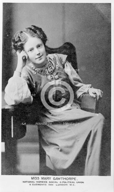 Mary Eleanor Gawthorpe, c1908. Creator: Unknown.