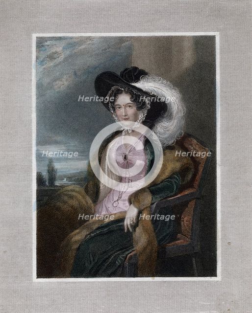 'Mary Elizabeth, Baroness of Clifford', 1828.Artist: J Wright