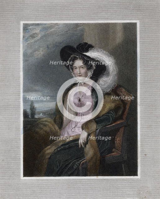 'Mary Elizabeth, Baroness of Clifford', 1828.Artist: J Wright
