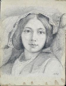 Mary Ellen Meredith, 1858. Artist: Henry Wallis