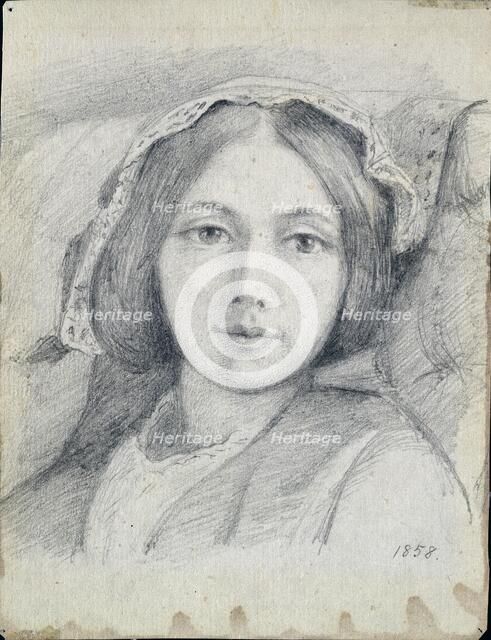 Mary Ellen Meredith, 1858. Artist: Henry Wallis.