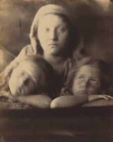 Mary Hillier and Two Children, 1864. Creator: Julia Margaret Cameron