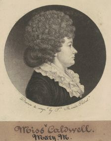 Mary M. Caldwell, 1798. Creator: Charles Balthazar Julien Févret de Saint-Mémin