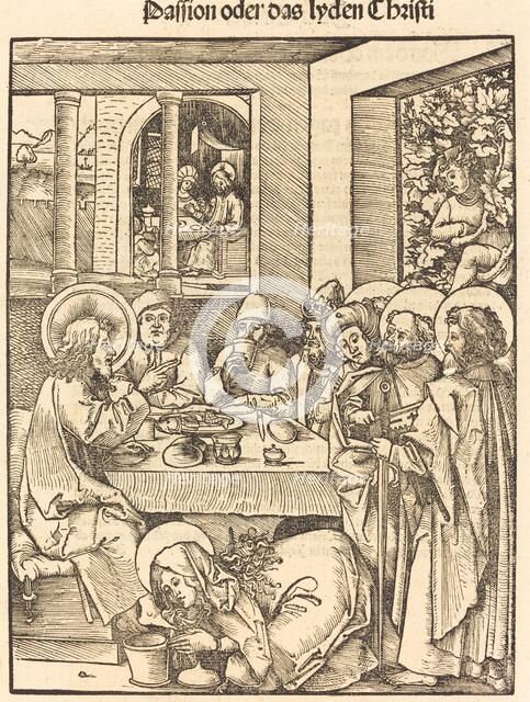 Mary Magdalen Washing Feet of Christ. Creator: Hans Wechtlin the Elder.