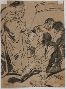 Mary Magdalen at the Tomb of Christ, 17th century. Creator: Leonard Bramer