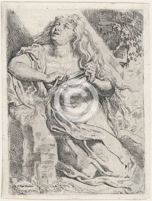 Mary Magdalen in the wilderness, ca. 1613-14. Creator: Willem Pietersz. Buytewech.