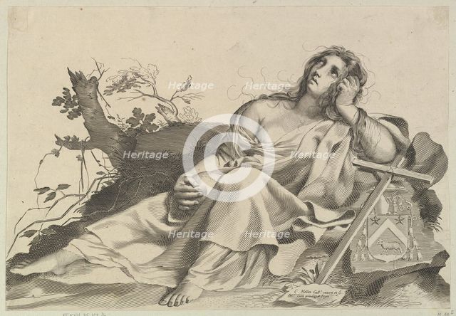 Mary Magdalen Meditating. Creator: Claude Mellan.