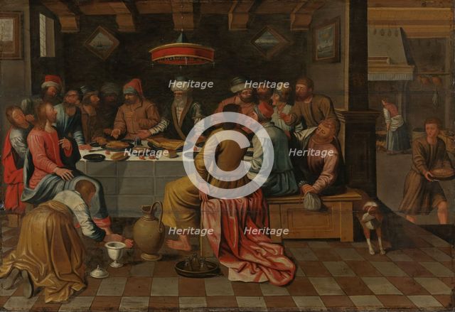 Mary Magdalene anoints Jesus' feet, probably 16th century. Creator: Unknown.