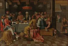 Mary Magdalene anoints Jesus feet, probably 16th century. Creator: Unknown