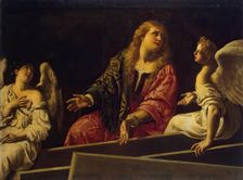 Mary Magdalene at the Tomb of the Risen Christ, 1620. Creator: Antiveduto Grammatica