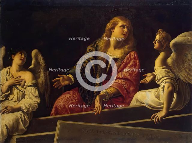 Mary Magdalene at the Tomb of the Risen Christ, 1620. Creator: Antiveduto Grammatica.