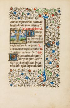 Mary Magdalene Borne Aloft to Heaven by Angels; Book of Hours, about 1440-1450. Creator: Workshop of the Bedford Master