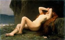 Mary Magdalene in a Grotto, 1876. Creator: Jules-Joseph Lefebvre