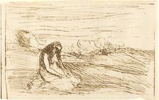 Mary Magdalene in Meditation (Madeleine en meditation), 1858. Creator: Jean-Baptiste-Camille Corot