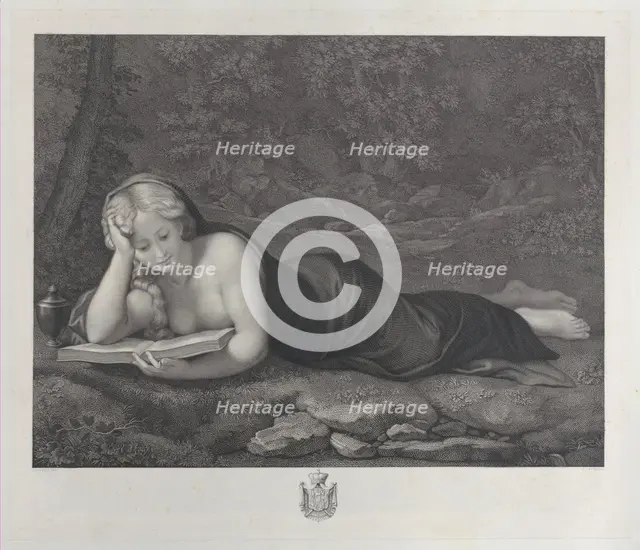 Mary Magdalene in penitence in the desert, ca. 1810. Creator: Giuseppe Longhi.