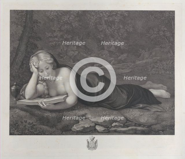 Mary Magdalene in penitence in the desert, ca. 1810. Creator: Giuseppe Longhi.