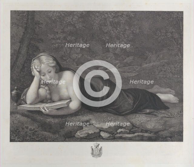 Mary Magdalene in penitence in the desert, ca. 1810. Creator: Giuseppe Longhi.