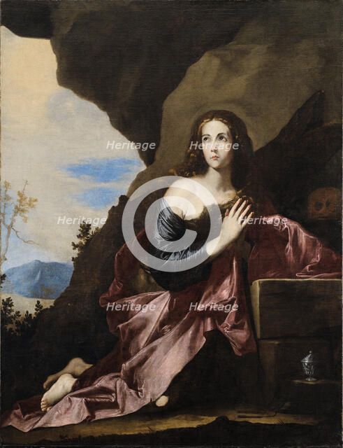 Mary Magdalene Penitent, 1637. Artist: Ribera, José, de (1591-1652)