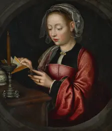 Mary Magdalene Reading, c. 1520. Creator: Master of Bruges (active ca 1520)