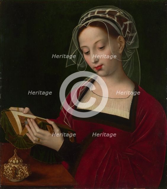 Mary Magdalene Reading, c. 1525. Artist: Benson, Ambrosius (1495-1550)