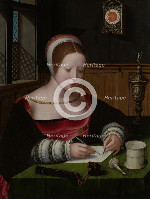 Mary Magdalene Writing, 1st half of 16th century. Creator: Master of the Female Half-Lengths.