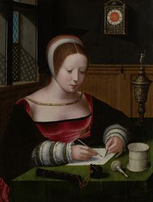 Mary Magdalene Writing, 1st half of 16th century. Creator: Master of the Female Half-Lengths