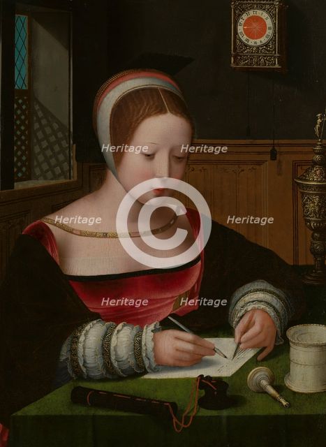 Mary Magdalene Writing, First Half of 16th cen. Creator: Master of the Female Half-Lengths (First half of 16th cen.).