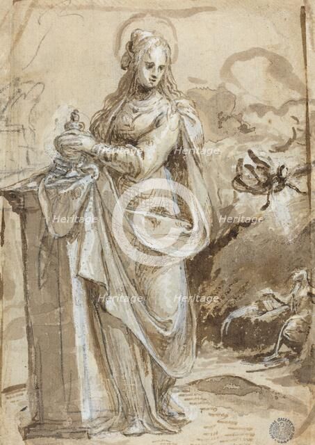 Mary Magdalene [verso], in or after 1524. Creator: Biagio Pupini.