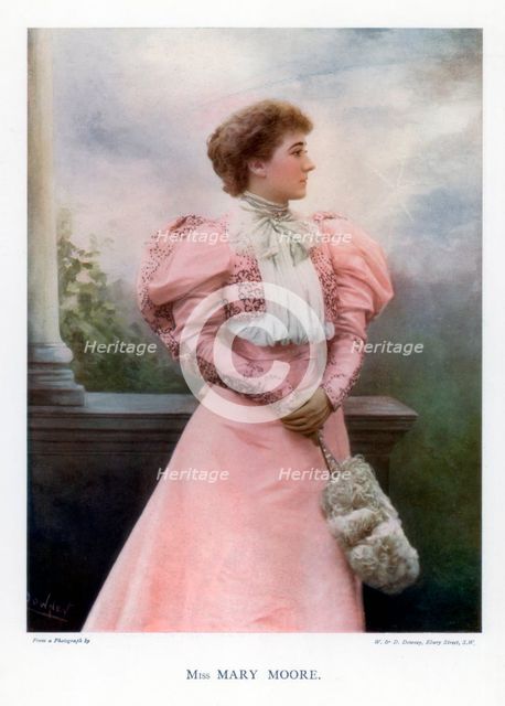Mary Moore, English actress and theatre manager, 1901.Artist: W&D Downey