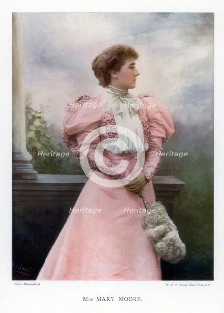 Mary Moore, English actress and theatre manager, 1901.Artist: W&D Downey
