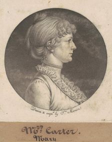 Mary Nelson Carter, 1801. Creator: Charles Balthazar Julien Févret de Saint-Mémin
