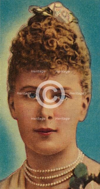 Mary of Teck before her marriage to the Duke of York, 1890s (1935). Artist: Unknown.