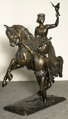 Mary of Burgundy, modeled before 1844 (early cast c. 1850). Creator: Jean-Auguste Barre