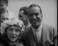Mary Pickford and Douglas Fairbanks Senior Smiling for the Camera, 1920. Creator: British Pathe Ltd