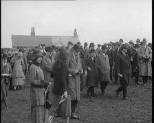 Mary, Princess Royal and Countess of Harewood Amongst a Crowd at a Horse Racing Event, 1920. Creator: British Pathe Ltd