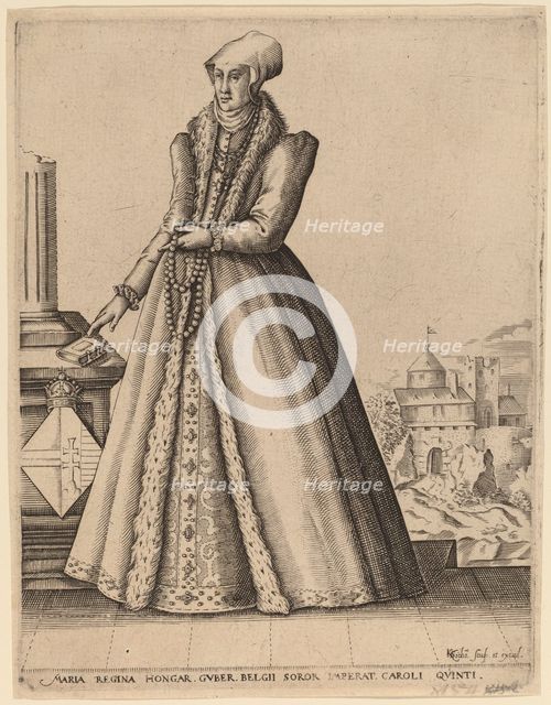 Mary, Queen of Hungary. Creator: Karel van Sichem.