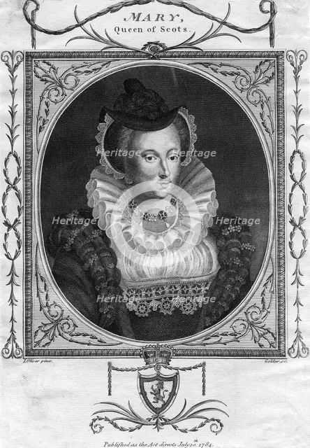 Mary, Queen of Scots, (1784).Artist: Goldar