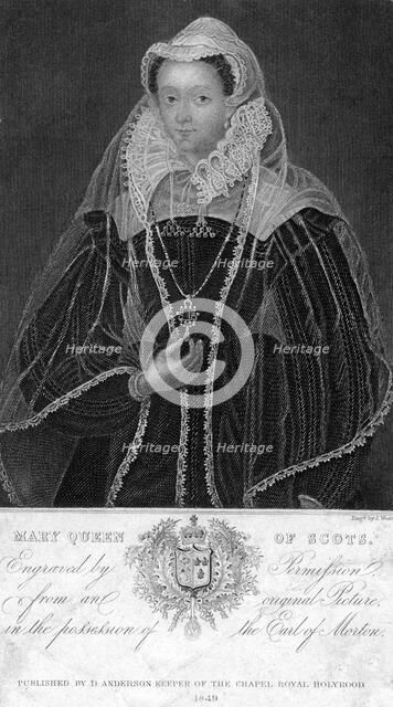 Mary, Queen of Scots, (1849).Artist: J West