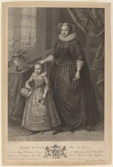 Mary, Queen of Scots, published 1779. Creator: Francesco Bartolozzi