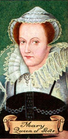 Mary, Queen of Scotts, taken from a series of cigarette cards, 1935