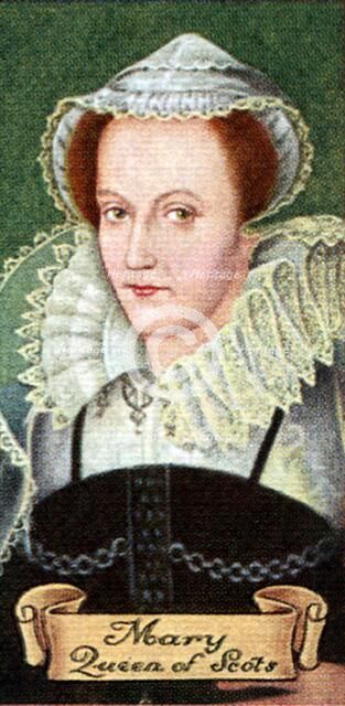 Mary, Queen of Scotts, taken from a series of cigarette cards, 1935. Artist: Unknown